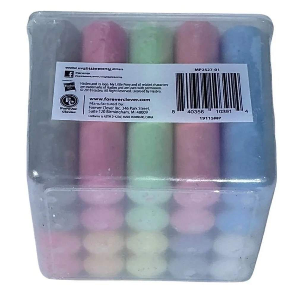 My Little Pony Jumbo Sidewalk Chalk Sticks in Storage Tub 20 Piece Multicolor